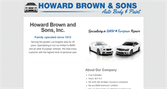 Desktop Screenshot of howardbrownandsons.com