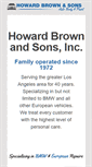 Mobile Screenshot of howardbrownandsons.com