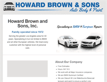 Tablet Screenshot of howardbrownandsons.com